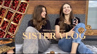 SISTER Talk  cozy vlog  easy vegan sugarfree cookies  childhood stories [upl. by Ahsatam]