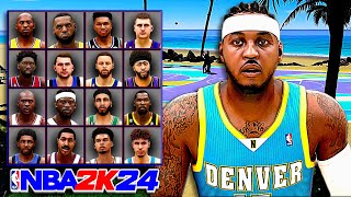 Young Carmelo Anthony Face Creation  Tattoos NBA 2K25 [upl. by Ayhtnic]