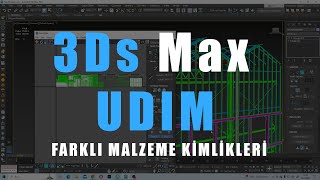 3Ds Max UDIM  Farklı malzeme kimlikleri [upl. by Trueblood]