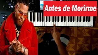 Como tocar quot Antes de Morirme quot en Piano  Miky Woodz  ACORDES  Tutorial 👨‍🏫🎹 [upl. by Anawait]