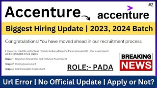 Accenture Hiring 2023 2024 Updates URL Error Congrats Mail Apply or Not Accenture Latest Hiring [upl. by Eelarol]