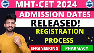 MHTCET Admission Dates Released  Engineering Admission Dates Released 2024 [upl. by Akenot]