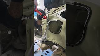 Seam sealer autobody autotechnician carrepairservice [upl. by Hyo]