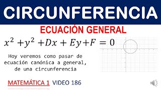 Circunferencia  Ecuación canónica a general [upl. by Mercuri]