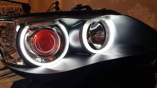 rozbieranie lampy bmw e60 demon eyes [upl. by Ahsinel646]