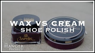 Wax VS Cream Shoe Polish Demonstration [upl. by Lemire983]