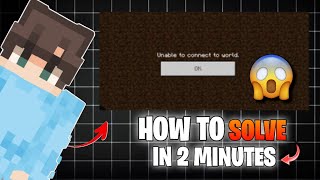 How to fix Unable to connect problem in Minecraft 🤔  Unable to connect problem solution pe 💯SOLVED✅ [upl. by Campbell]