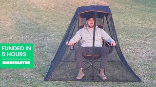 Now on Kickstarter Bug Beater 20 AllInOne Canopy Chair Bug Net amp Cooler [upl. by Elacsap]