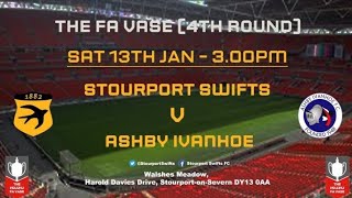 Matchday Stourport swifts vs Ashby Ivanhoe in The FA Vase 4th Round [upl. by Ybloc860]