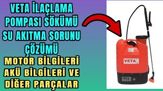 Veta ilaçlama pompası sökümü nasıl yapılır  Motor modeli nedir Parçaları nelerdir inceleme [upl. by Fakieh]