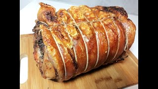 Porchetta fatta in casa  tutorial passo per passo con dosi procedimento e tempi di cottura [upl. by Illehs]