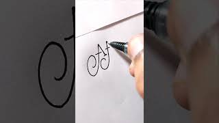 handwriting drawing calligraphystyles signature howtowritecursivestepbystep [upl. by Einot663]