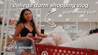 COLLEGE DORM SHOPPING VLOG 2024  SOPHMORE YEAR [upl. by Nairam]