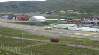 Wideroe AirlinesLanding Hammerfest Airport Norway DASH8 [upl. by Nate]