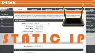 Setting Static IP on DLink Wifi router  NETVN [upl. by Jerrie410]