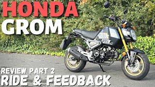 2023 HONDA GROM SP REVIEW Part 2  RIDE amp FEEDBACK [upl. by Kresic]