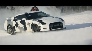 NISSAN GTR Ski slope [upl. by Anialram]