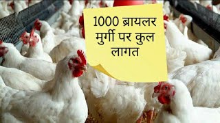 1000 broiler murgi par kharach  Estimate  cost of Broiler chicken farming sunny poultry farming [upl. by Ibur]