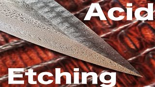 How to Get a Beautiful Etch for Your Damascus Blades [upl. by Shayne]