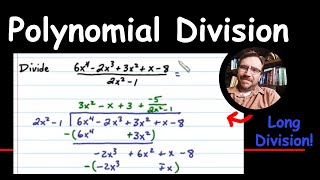 Polynomial Long Division  Quadratic Divisor  with REMAINDER [upl. by Ativak598]