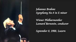 Brahms Symphony No4 in E minor  Bernstein  Wiener Philharmoniker [upl. by Ahsenrad]