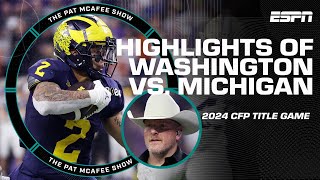 Best of CFP Field Pass w Pat McAfee Show Washington vs Michigan  ESPN College Football [upl. by Schramke451]