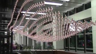 Kinetic Rain Sculpturefull display Singapore  Worlds Largest Moving Sculpture [upl. by Ulberto]