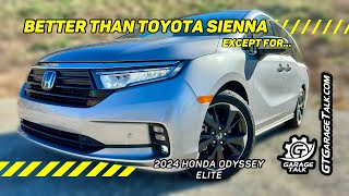 2024 Honda Odyssey Elite  Better than Toyota Sienna [upl. by Gavin]