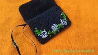 REGALOS PARA MAMÁ Tejidos a crochet MONEDERO O TARJETERO bello diseño [upl. by Yrrap]