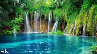 Crystal Croatia Waterfalls of Plitvice 4K  Soothing Music 10 HOUR Ambient Nature Relaxation Film [upl. by Toile]