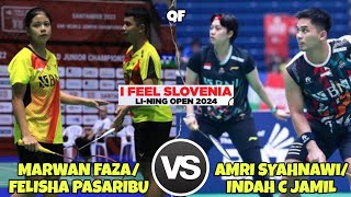 Marwan FazaFelisha Alberta Pasaribu vs Amri SyahnawiIndah Cahya C Jamil  SLOVENIA OPEN 2024  QF [upl. by Carolyn348]