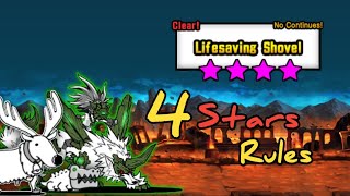 LifeSaving Shovel 4 Star Rules Challenge  Battle Cats [upl. by Anez]