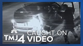 Deadly shooting captured on surveillance video [upl. by Eekcaj]