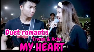 MY HEART  ACHA SEPTRIASA amp IRWAN SYAH LIRIK LIVE AKUSTIK BY NABILA SUAKA FT TRI SUAKA [upl. by Ezequiel878]