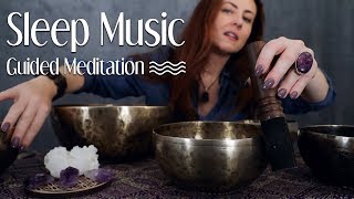 Soft Spoken Bowls Meditation for ANXIETY 💜 ASMR Qi Sounds Sleep Music [upl. by Vinaya]