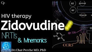 HIV therapy Zidovudine or AZT NRTIs Mechanism of Action and Resistance【USMLE Pharmacology】 [upl. by Duahsar]