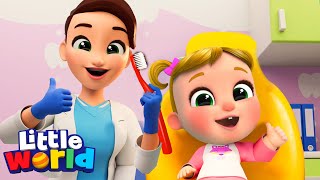 Visiting the Dentist  Kids Songs amp Nursery Rhymes by Little World [upl. by Eelarol157]