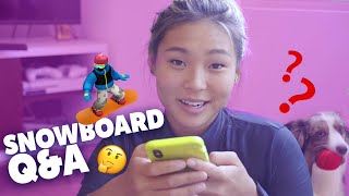 Answering YOUR Snowboarding Questions  Chloe Kim [upl. by Kirkwood714]