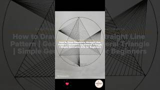 How to Draw Geometric Straight Line Pattern  Geometric Equilateral Triangle  Arts for Beginners [upl. by Alyel]