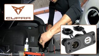 Cupra Formentor  Lighter socket and USB charger in the trunk [upl. by Reese]