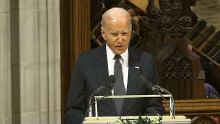 Leave it to Biden Excuse my language Father While giving his eulogy for Supreme Court Justice San [upl. by Mecke448]