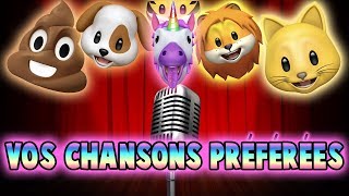 LES ANIMOJIS CHANTENT 10 CHANSONS EN 2MN [upl. by Bbor]