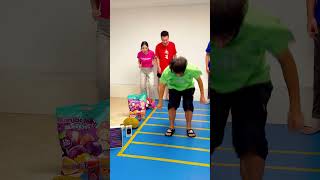 Long Jump Contest🏃🏃‍♀️Good Fitness💪💪Who Jump Farthest❓Fighting❗️Partygames funny fyp viral [upl. by Corb]