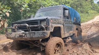 Tangguh Taff Heline 4x4 Menerobos Kubangan Lumpur Di Jalan Trans Wamena Papua [upl. by Erastus]