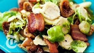 Thanksgiving Recipes Brussel Sprouts With Bacon and Figs  Mark Bittman  The New York Times [upl. by Aneleasor]