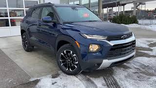 Blue 2023 Chevrolet Trailblazer LT Review Calgary AB  Wolfe Calgary [upl. by Yemar]