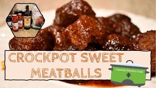 Crockpot Sweet Meatballs  Quick and Easy Slow Cooker Grape Jelly Meatballs [upl. by Meunier695]