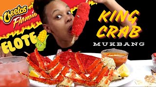 FLAMING HOT CHEETOS ELOTE  KING CRAB LEGS MUKBANG [upl. by Anse147]