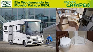 Ein Wochenende im Liner  Wie lebt es sich im Morelo Palace 88 DL mit Hecksitzgruppe Clever Campen [upl. by Boeschen827]