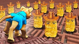 Can COWBOY NUGGETS find me in a MAZE Garrys Mod Sandbox [upl. by Ainollopa]